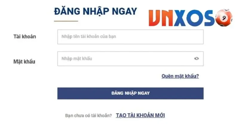 Giao diện đăng ký Bắn cá VNXOSO